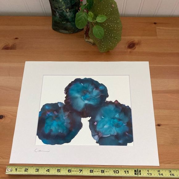 New Original Signed Artwork Alcohol Ink on Paper - Picture 6 of 6